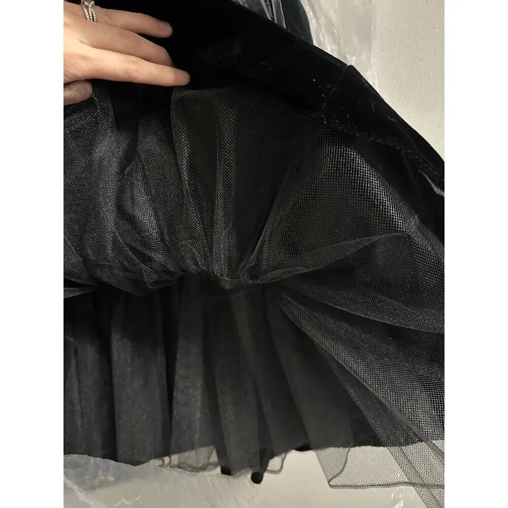 🔴Notorious Black and White Bow strapless dress size‎ 3